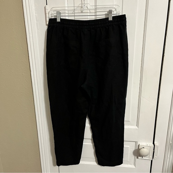 J. Crew 2023 Seaside Pants Linen Blend Black Large Petite LP V2 - Picture 5 of 10